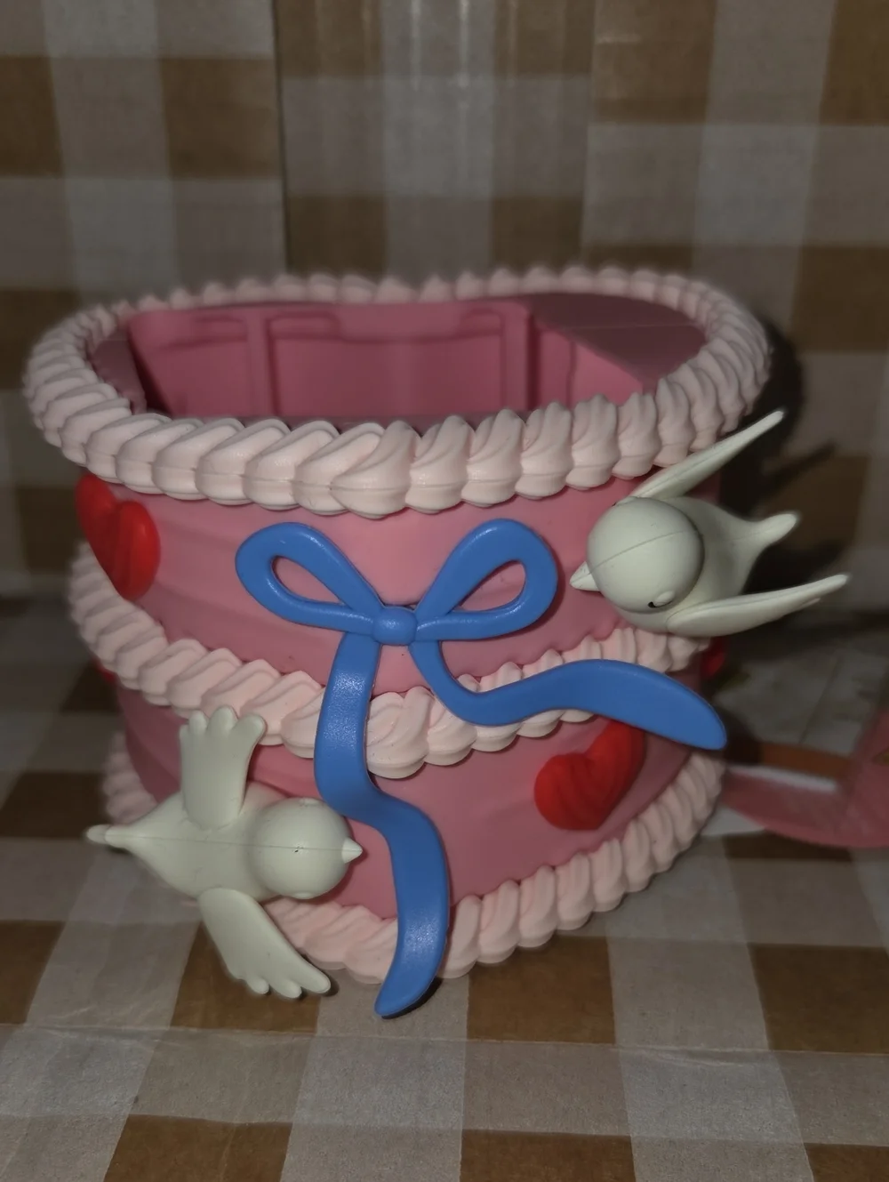 Bath & Body Works Song Bird Heart Shaped Cake Singing Soap Holder NWT